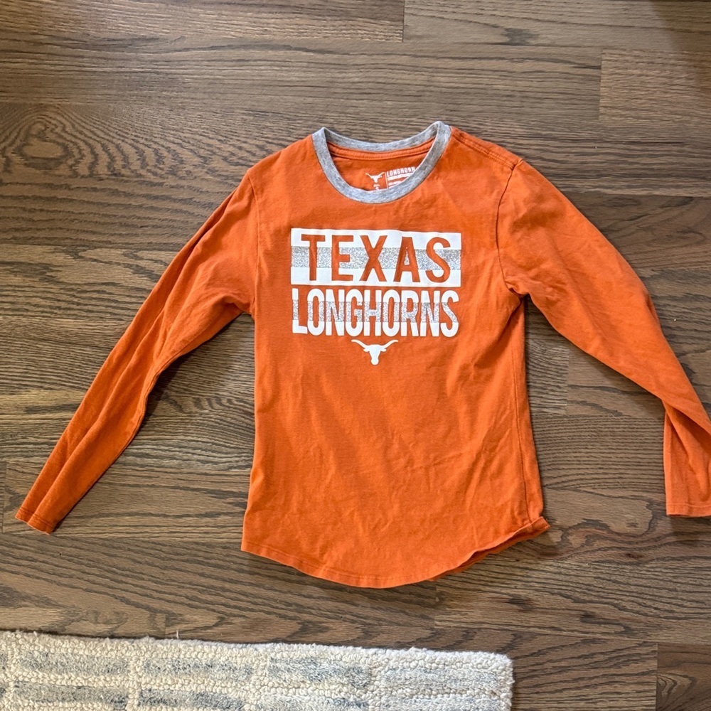 Texas Longhorns Kids' Orange Long-Sleeve Tee by Russell Athletic
